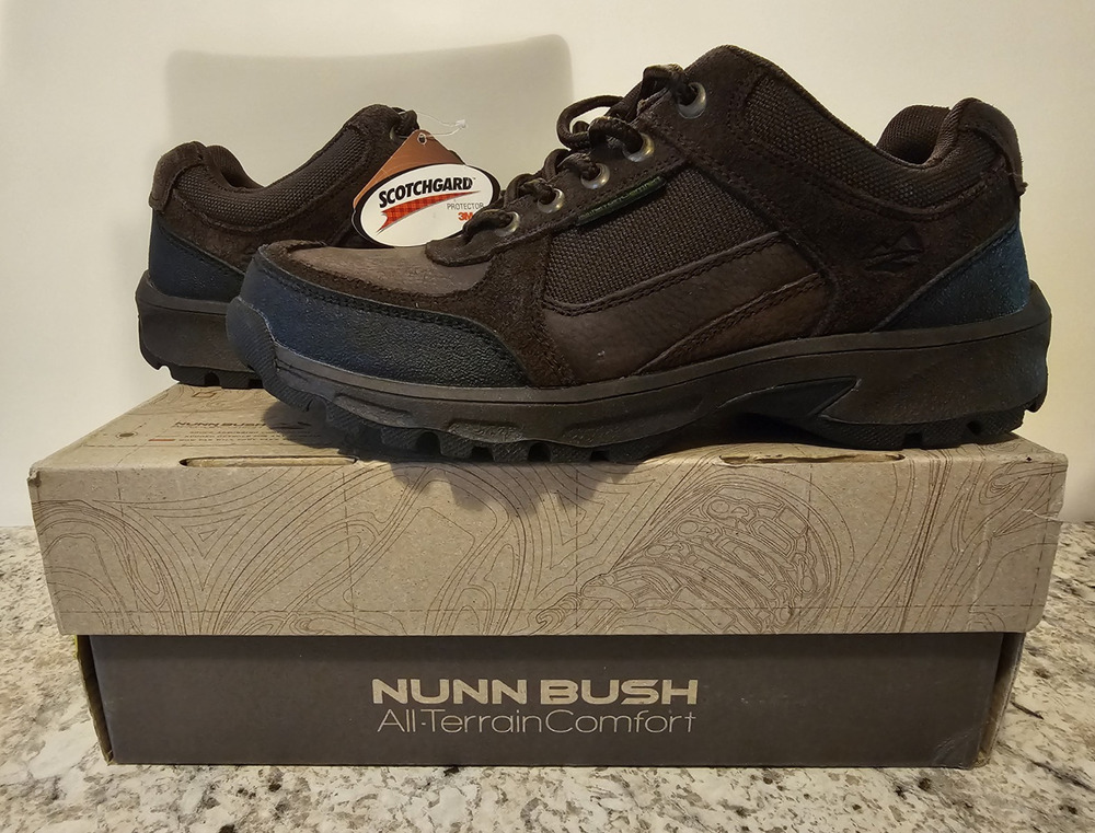 Nunn Bush All Terrain Comfort Men's Leather Lace-Up Sneakers Brown/Black 8.5 M